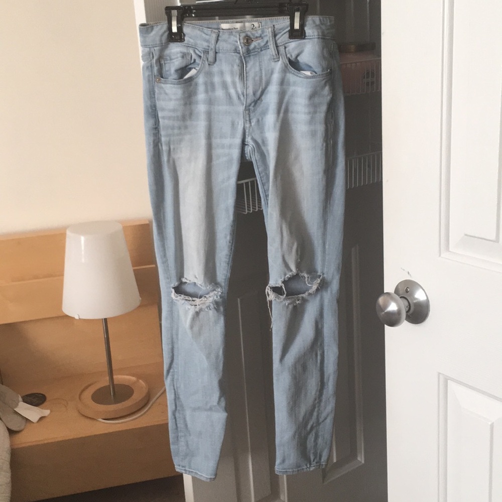 Abercrombie and Fitch ripped skinny jeans